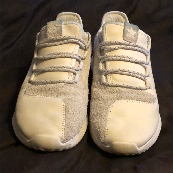 White Men’s Suede/Nubuck Adidas Tubular Shadows - Picture 2 of 5